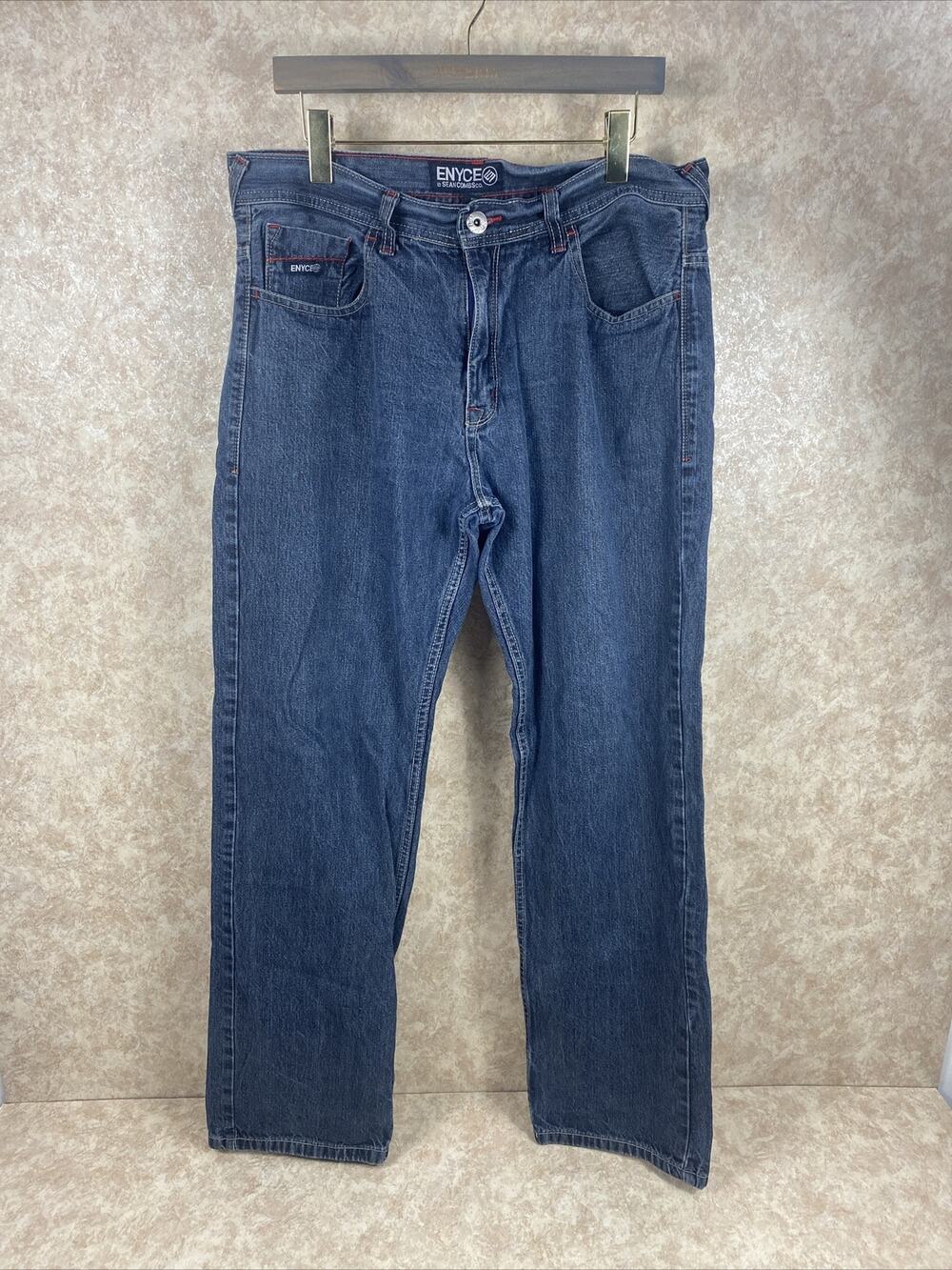 ENYCE Denim Blue Jeans Size 36 Straight Leg Sean Combs Co. Y2K